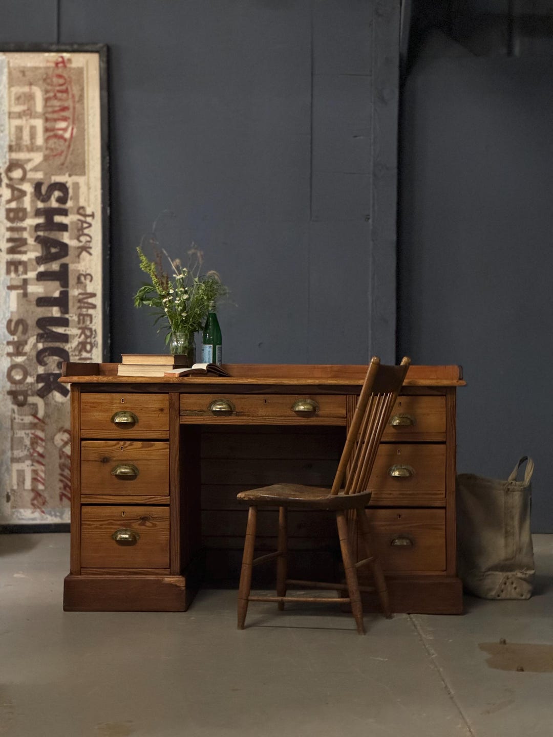 Antique Wood Desk - Etsy