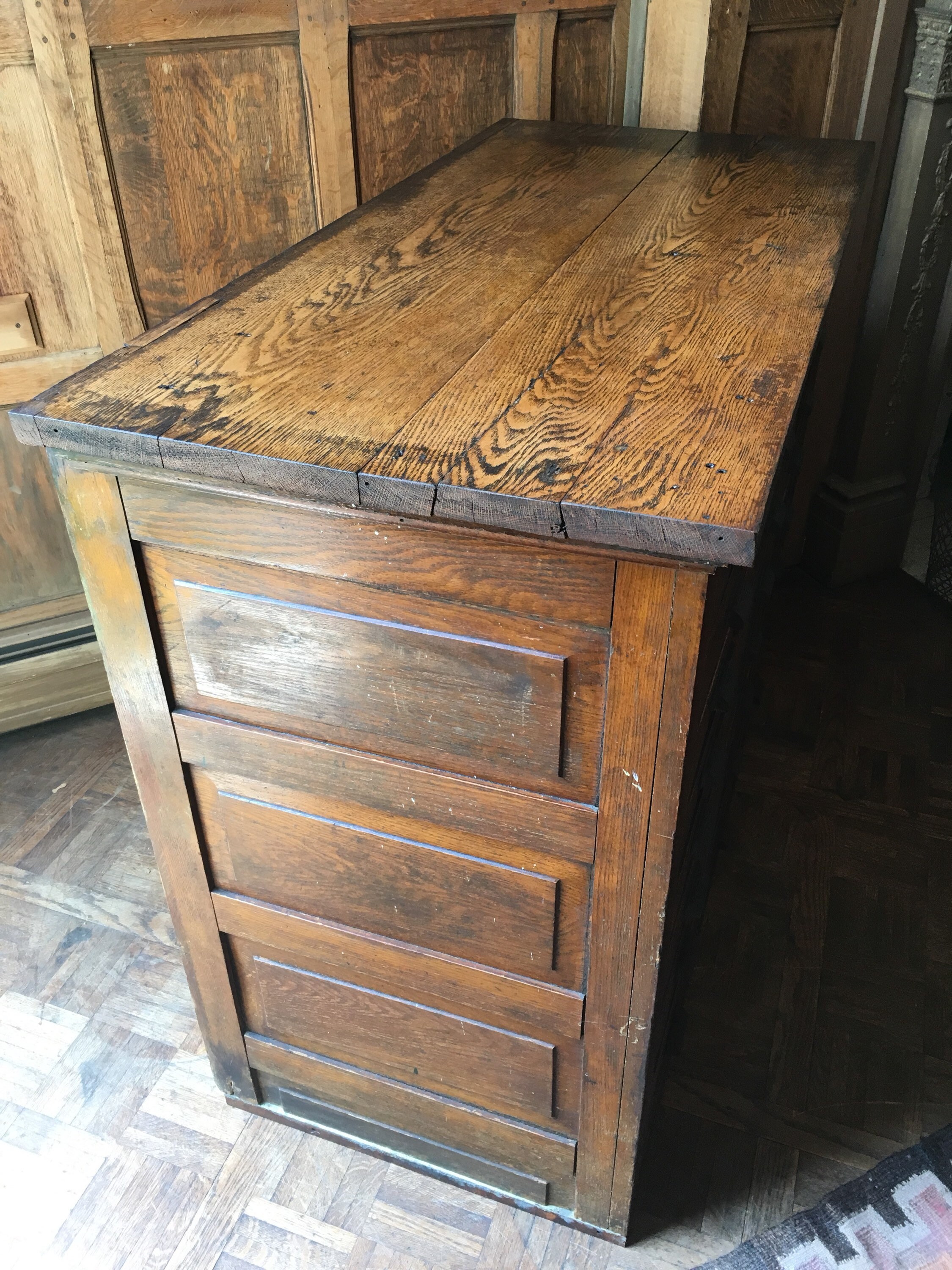 Antique Oak Apothecary Drawer Unit, Large Storage Apothecary