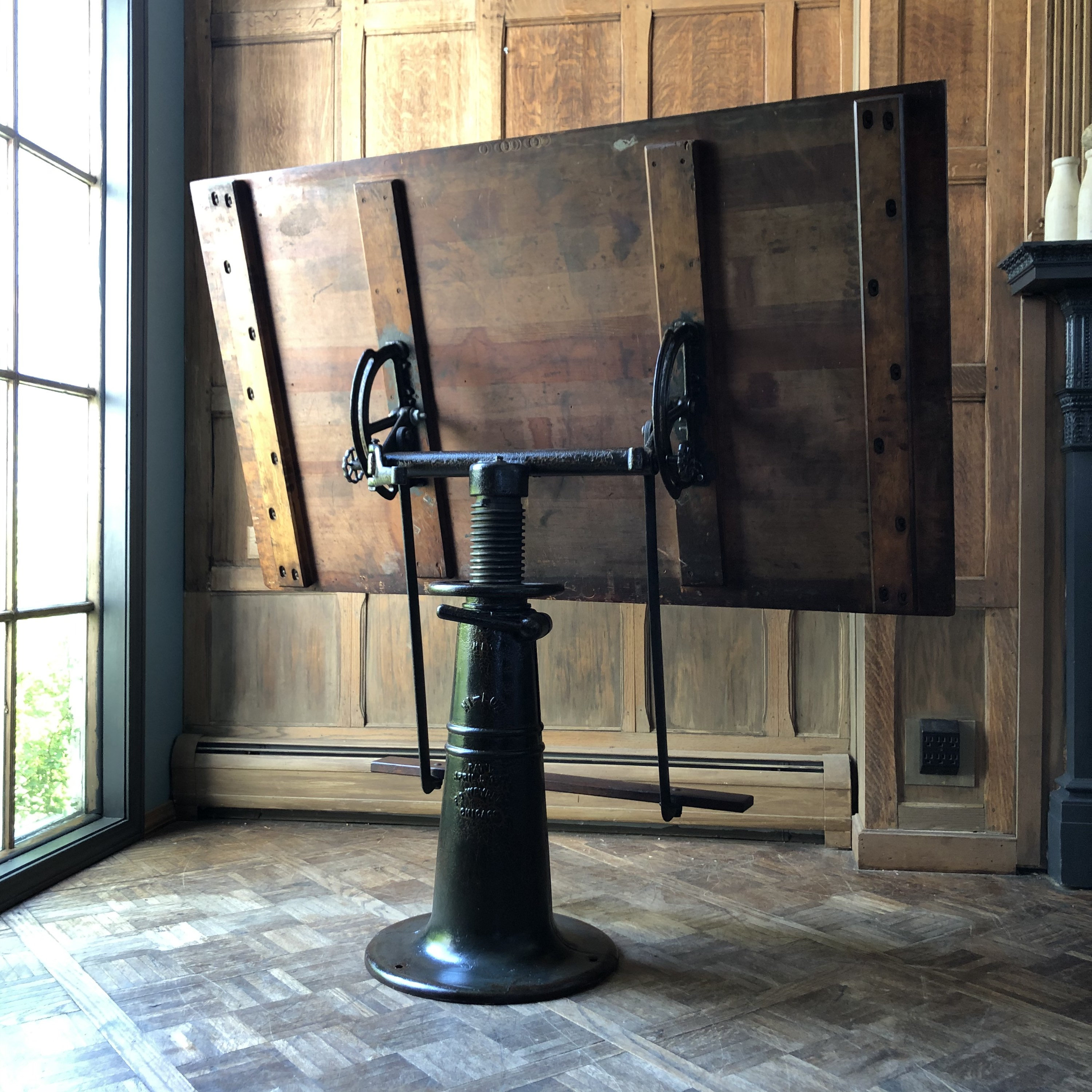 drafting table as dining table