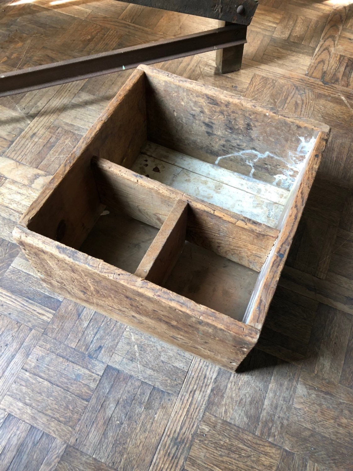 Large Rustic Wood Crate, Handmade Industrial Wood Storage, Decorative