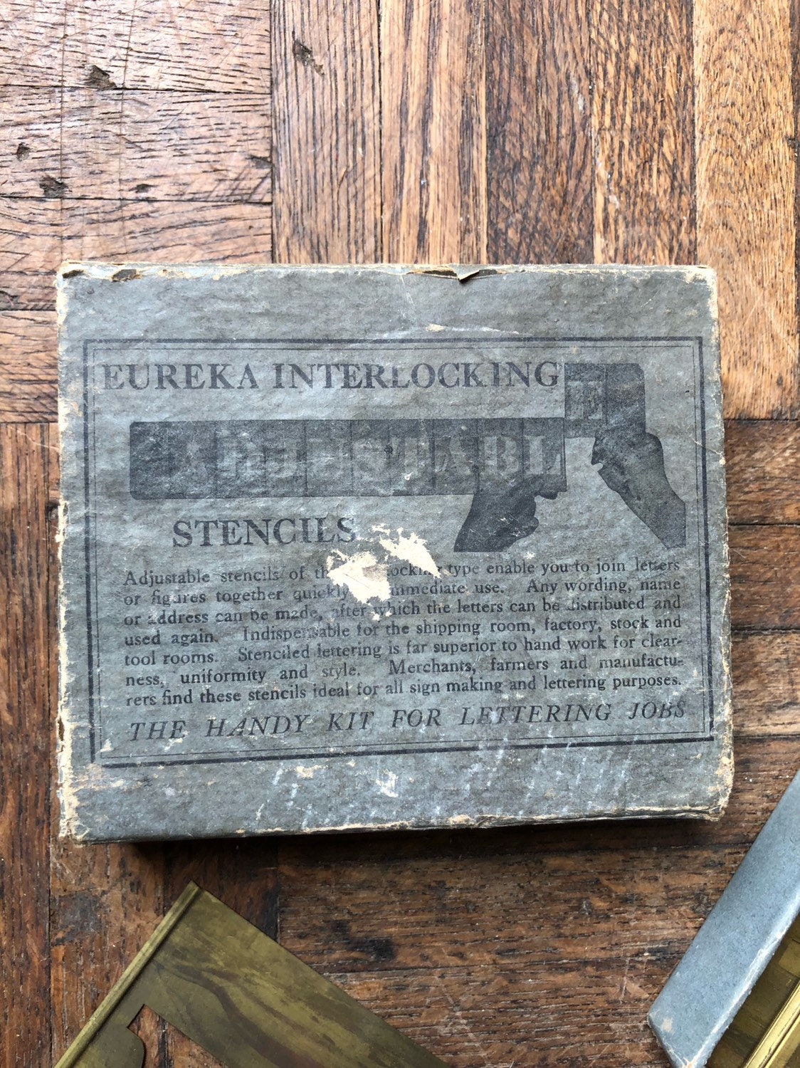 Antique Brass Stencil Set, Large Antique Stencil For Wood Signs, Large ...