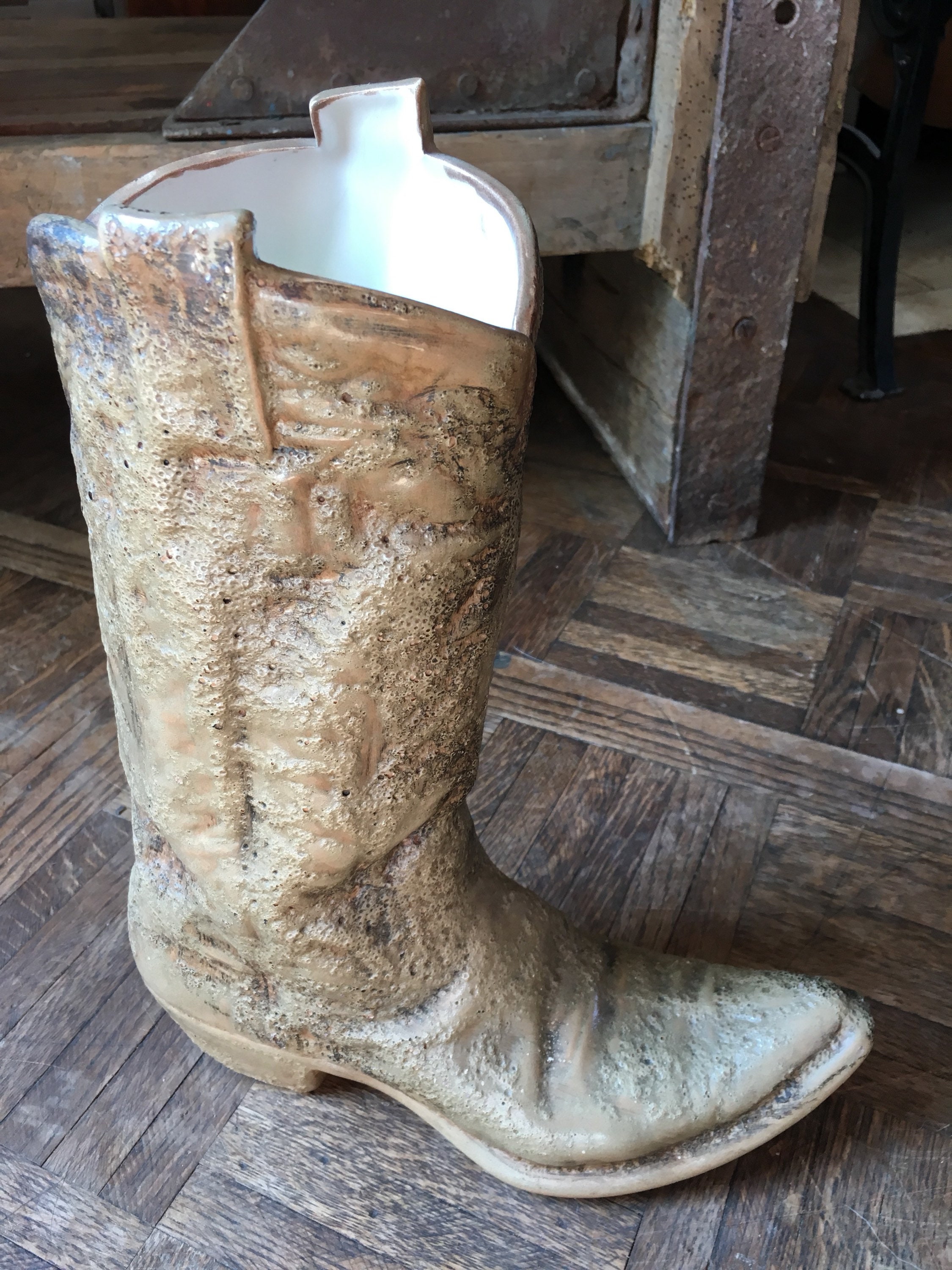Vintage Ceramic Cowboy Boot, Western Decor, Cowboy Boot ...