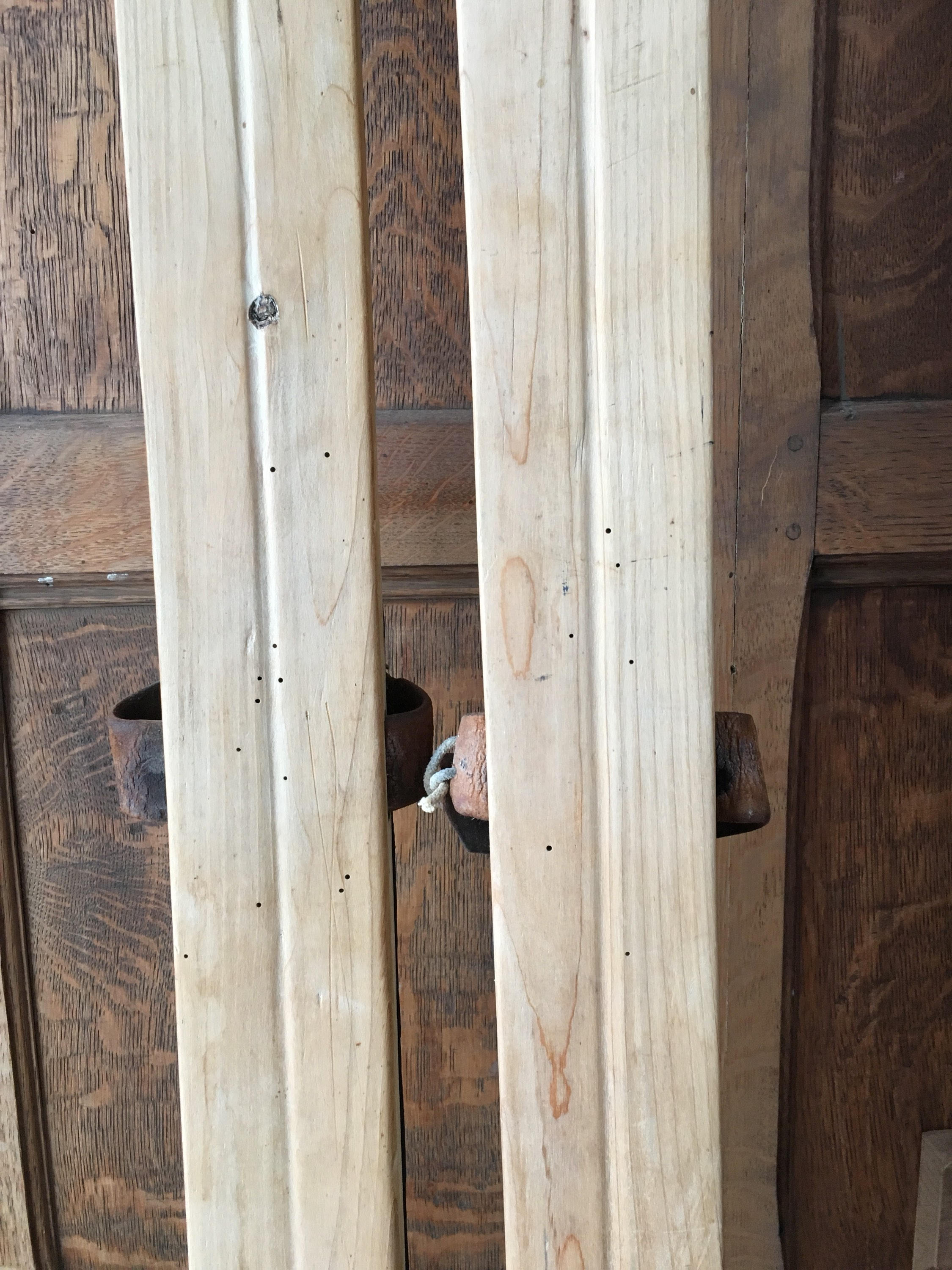 RESERVED - Vintage Wood Skis, Pair Of Wooden Downhill Skis, Rustic Cabin Decor, Lodge Wall Decor
