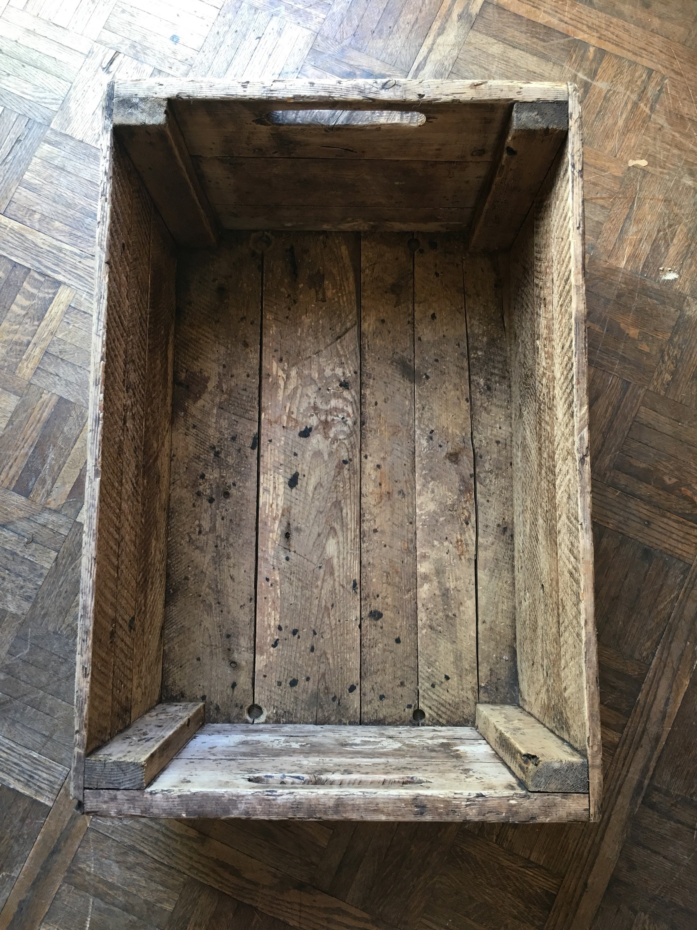 Large Wood Shipping Crate, Rustic Industrial Wood Storage, Decorative