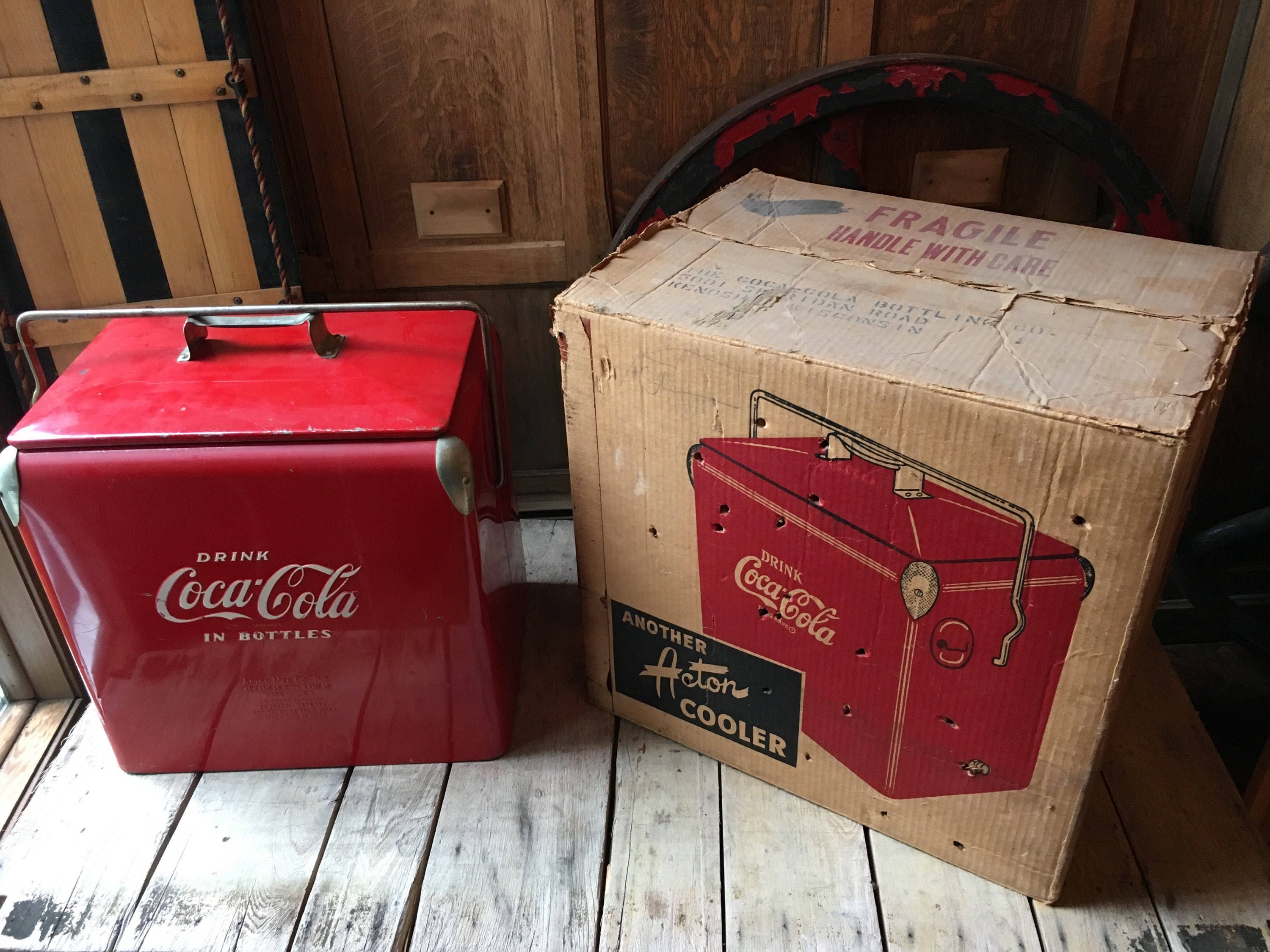 Vintage Coke Cooler, Coca Cola Cooler, Coca Cola Collectibles, Metal