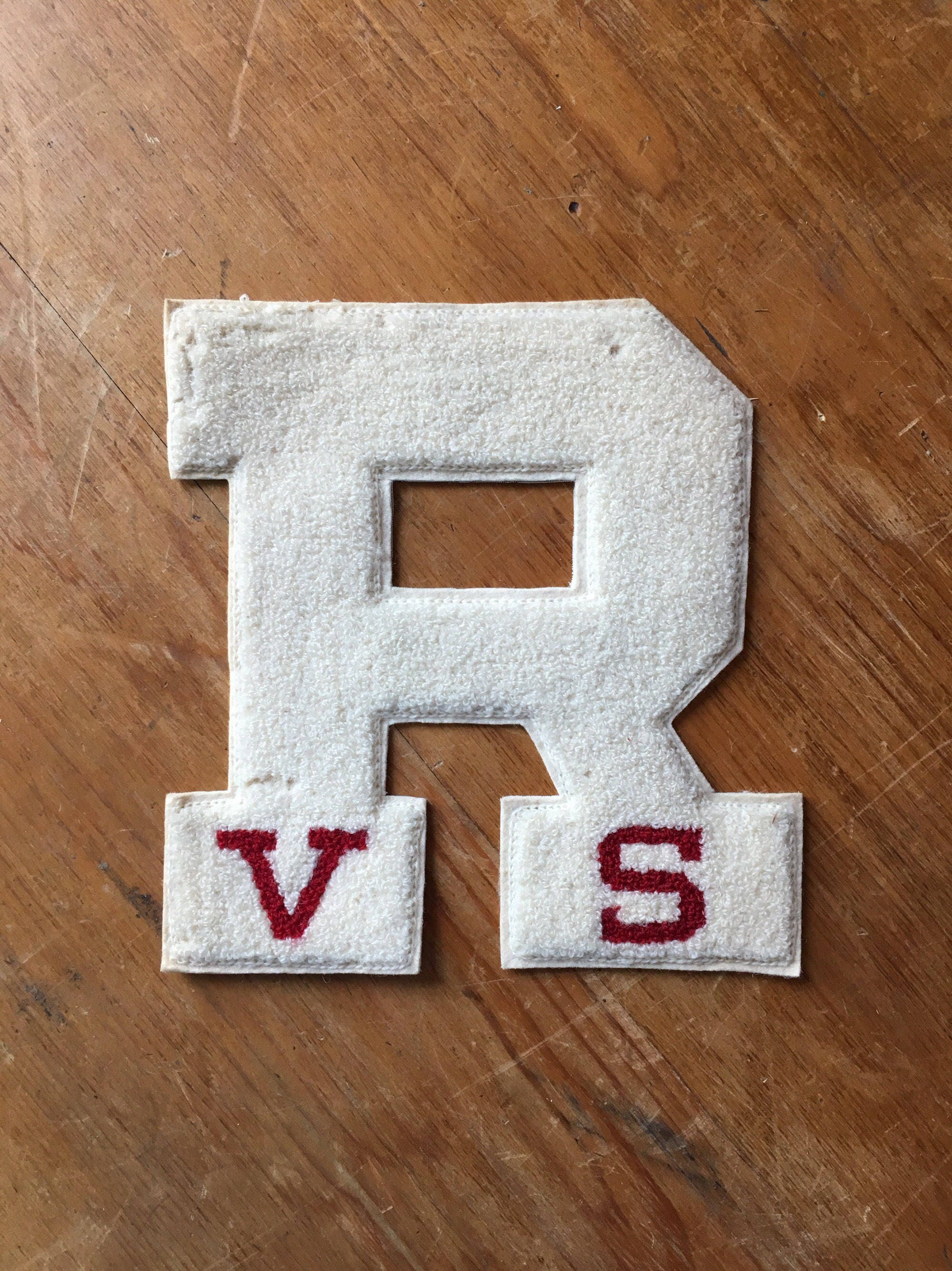 Large Vintage Letterman Patch R Patch Letterman Jacket Etsy