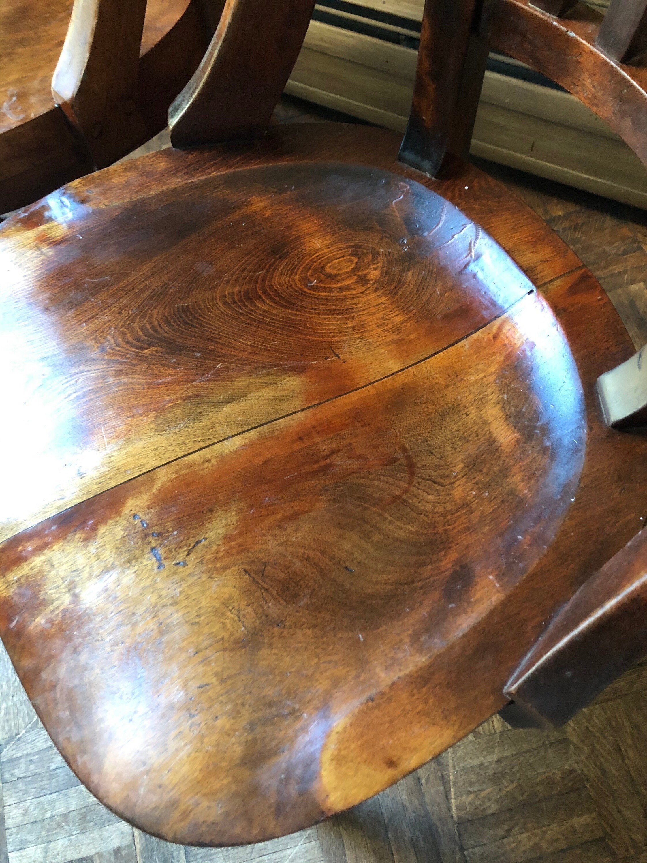 PAIR Of Antique Maple Chairs, Jury Chairs, Vintage Bankers Chair