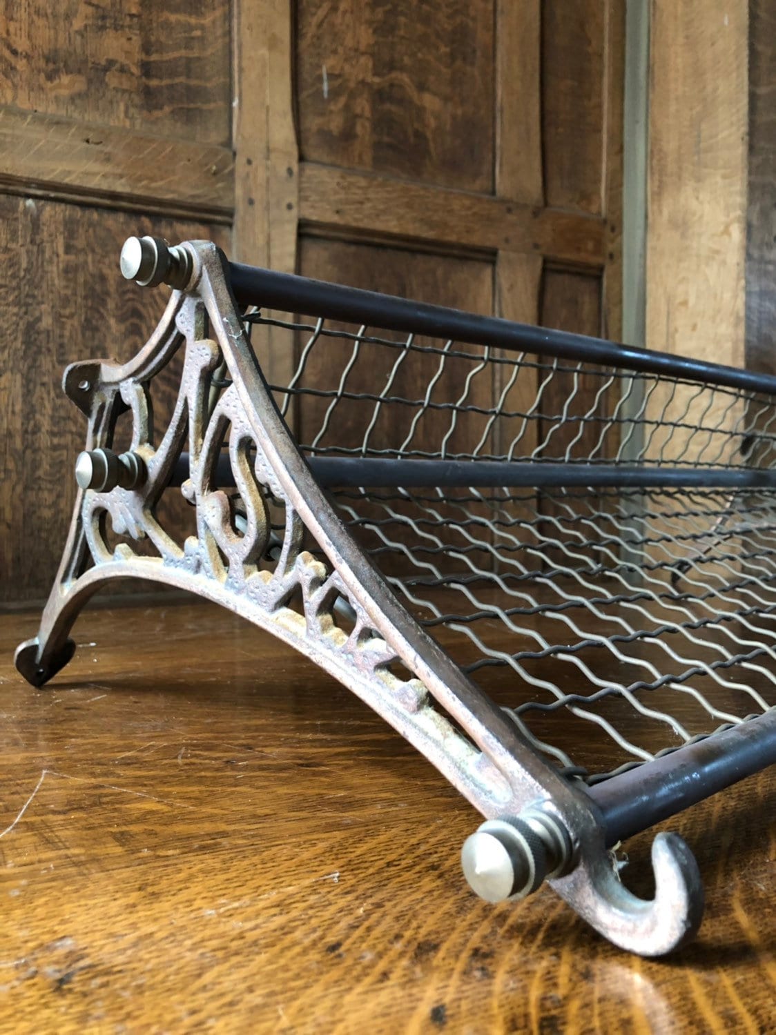 Antique Railroad Luggage Rack, Brass Luggage Rack, Small Brass Bathroom