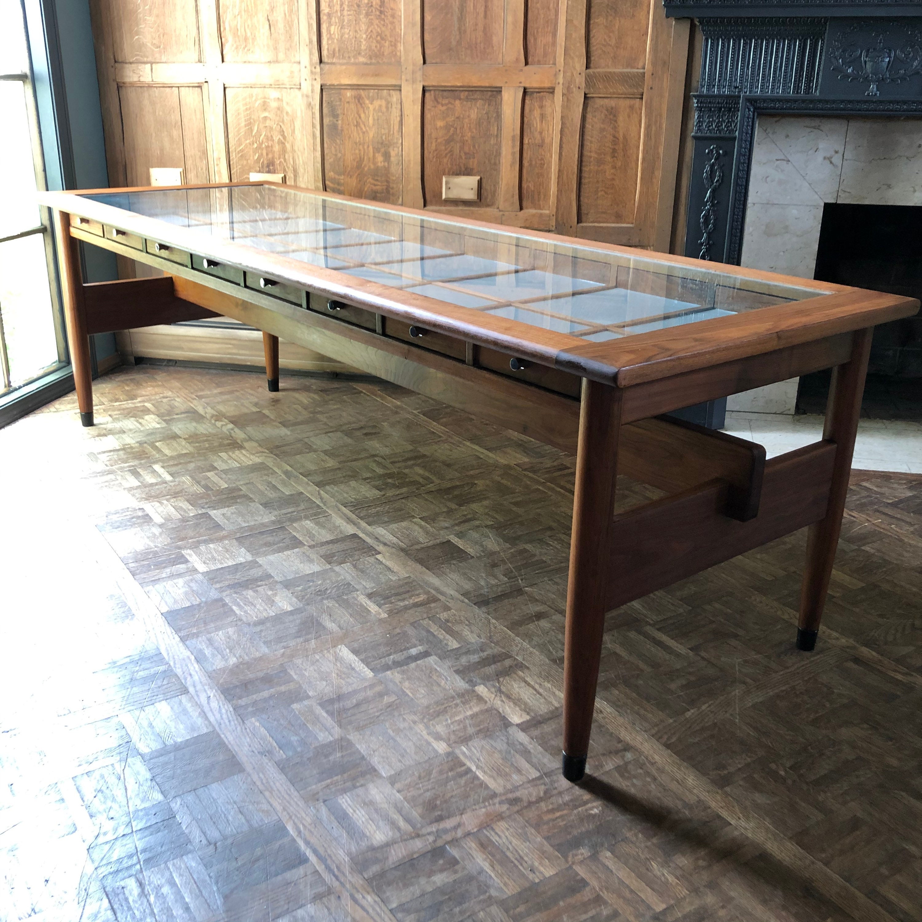 Mid Century Display Table, Antique Dining Table, Vintage Console Table