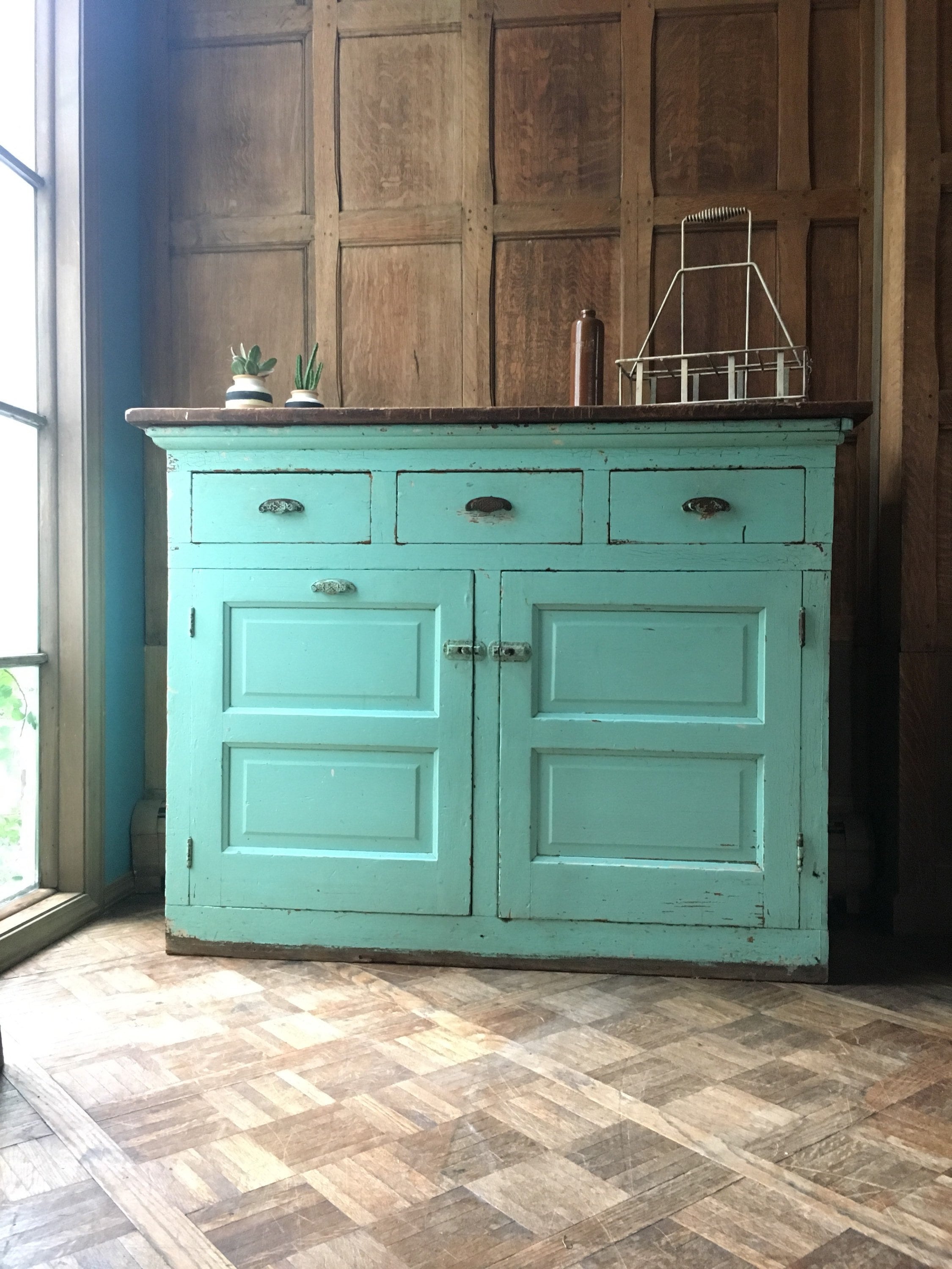 Reserved Antique Farmhouse Cabinet Chippy Console