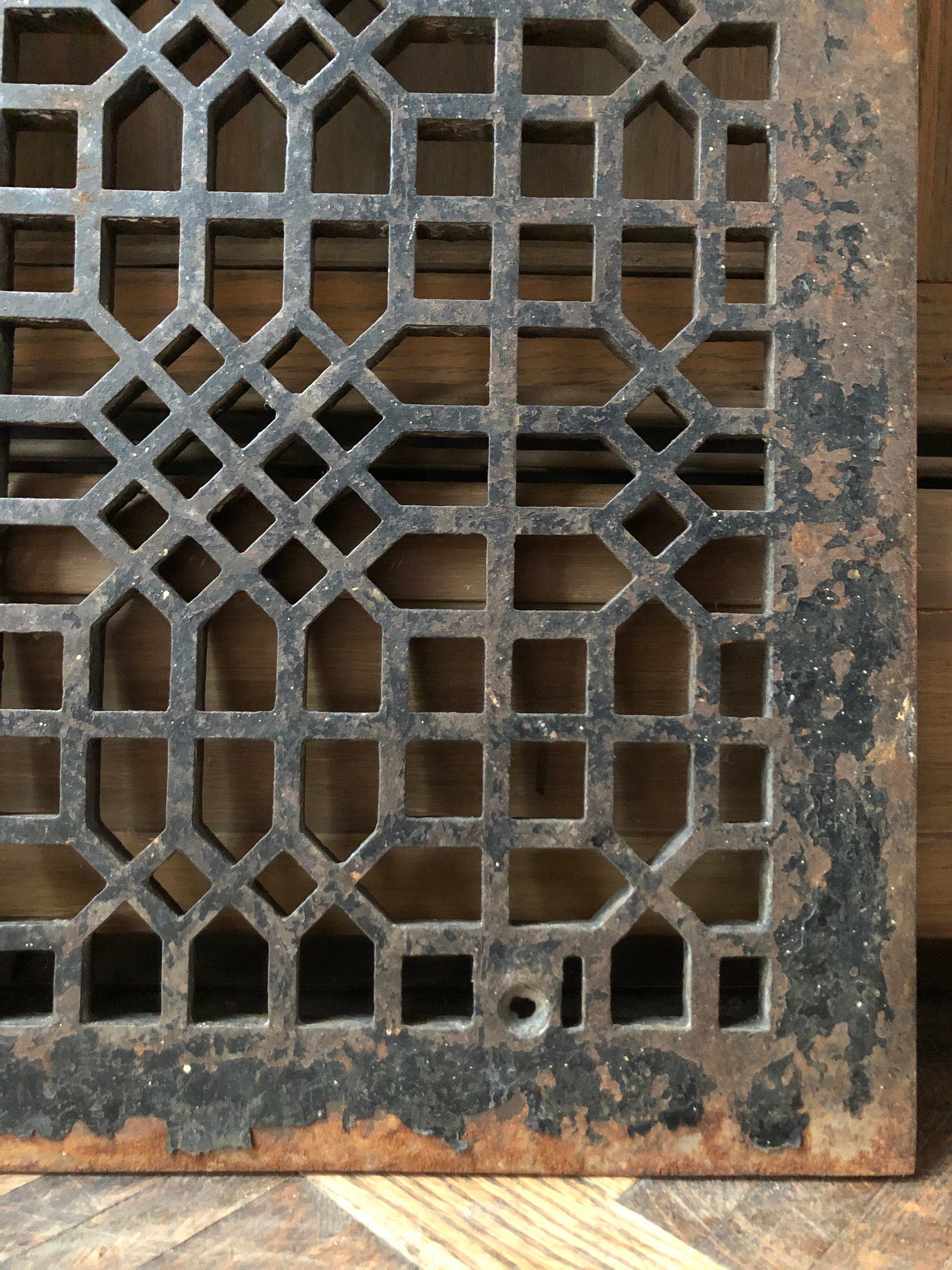 LARGE Antique Cast Iron Grate, 26 Cast iron Radiator Grate