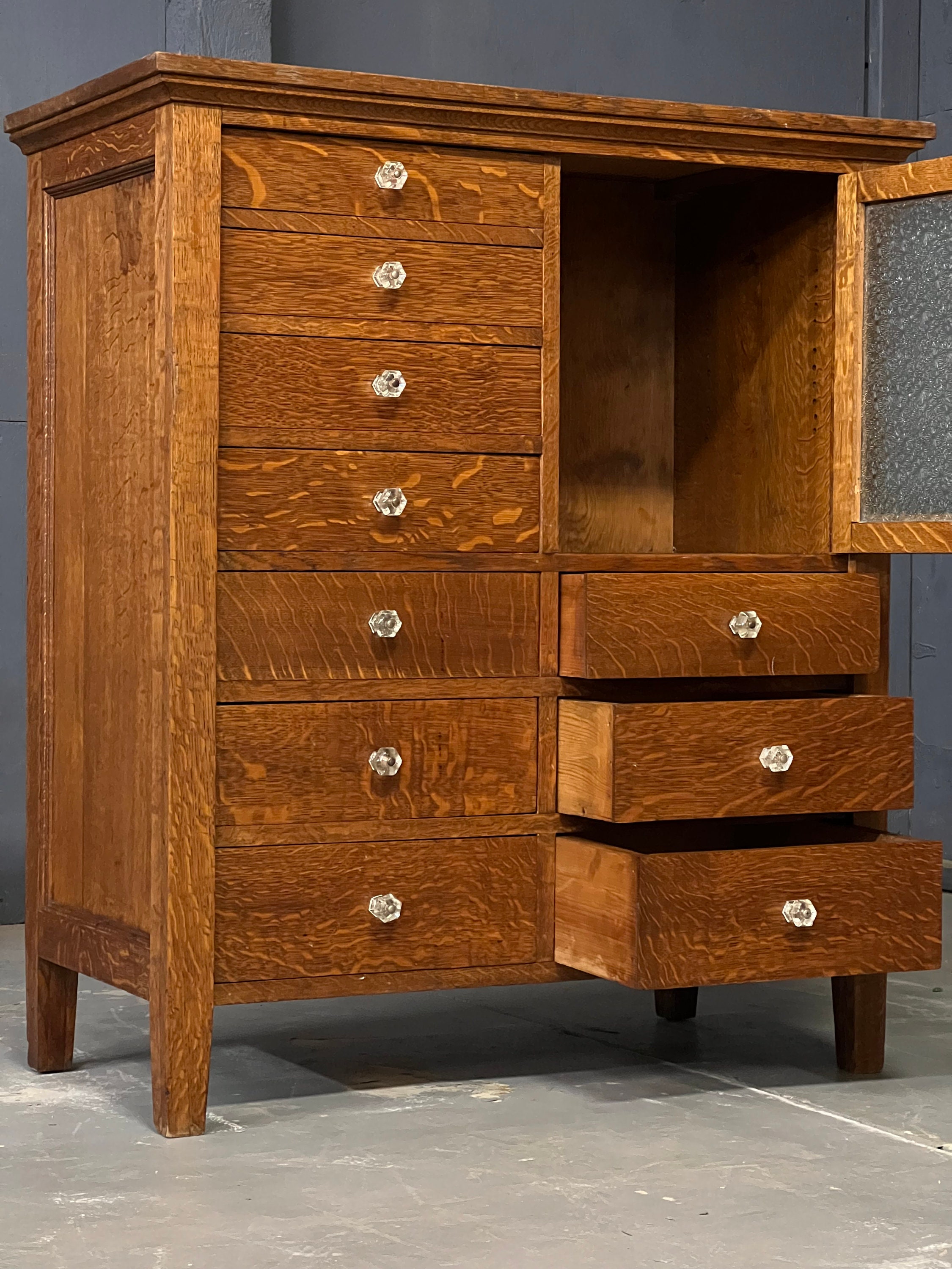 Antique Oak Dental Antique Medical Wood Apothecary