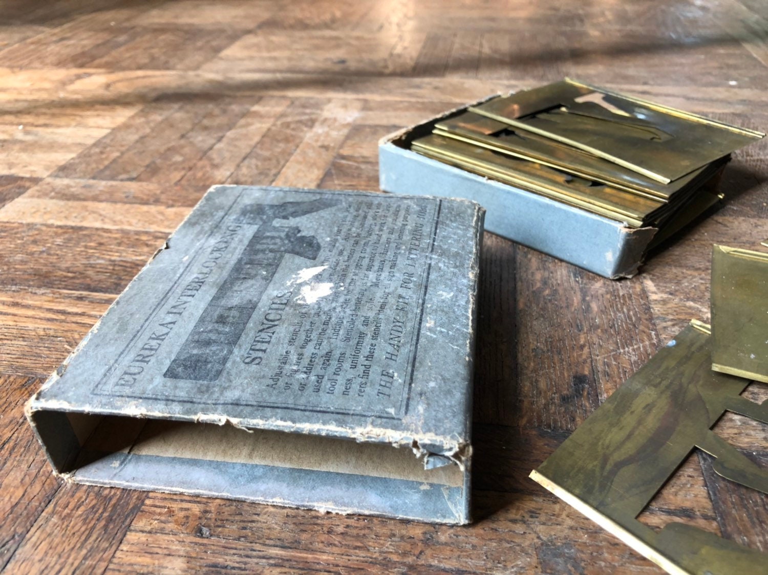 Antique Brass Stencil Set, Large Antique Stencil For Wood Signs, Large