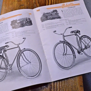 Vintage Columbia Bicycles Sales Catalog, 1920s Bicycle Advertising, Early Bicycle Catalog