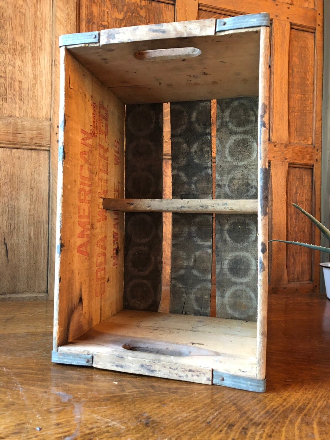 Vintage American Soda Water Crate, Vintage Wood Crate