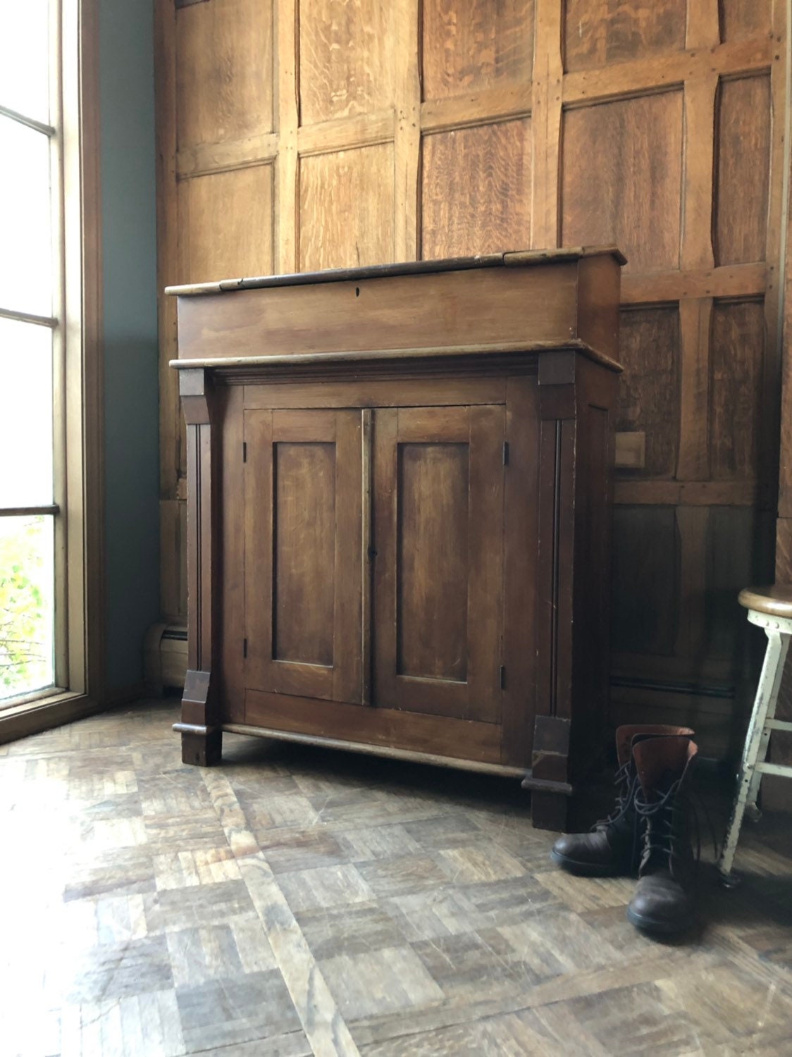 Antique Railroad Desk Vintage Standing Desk Standing Work