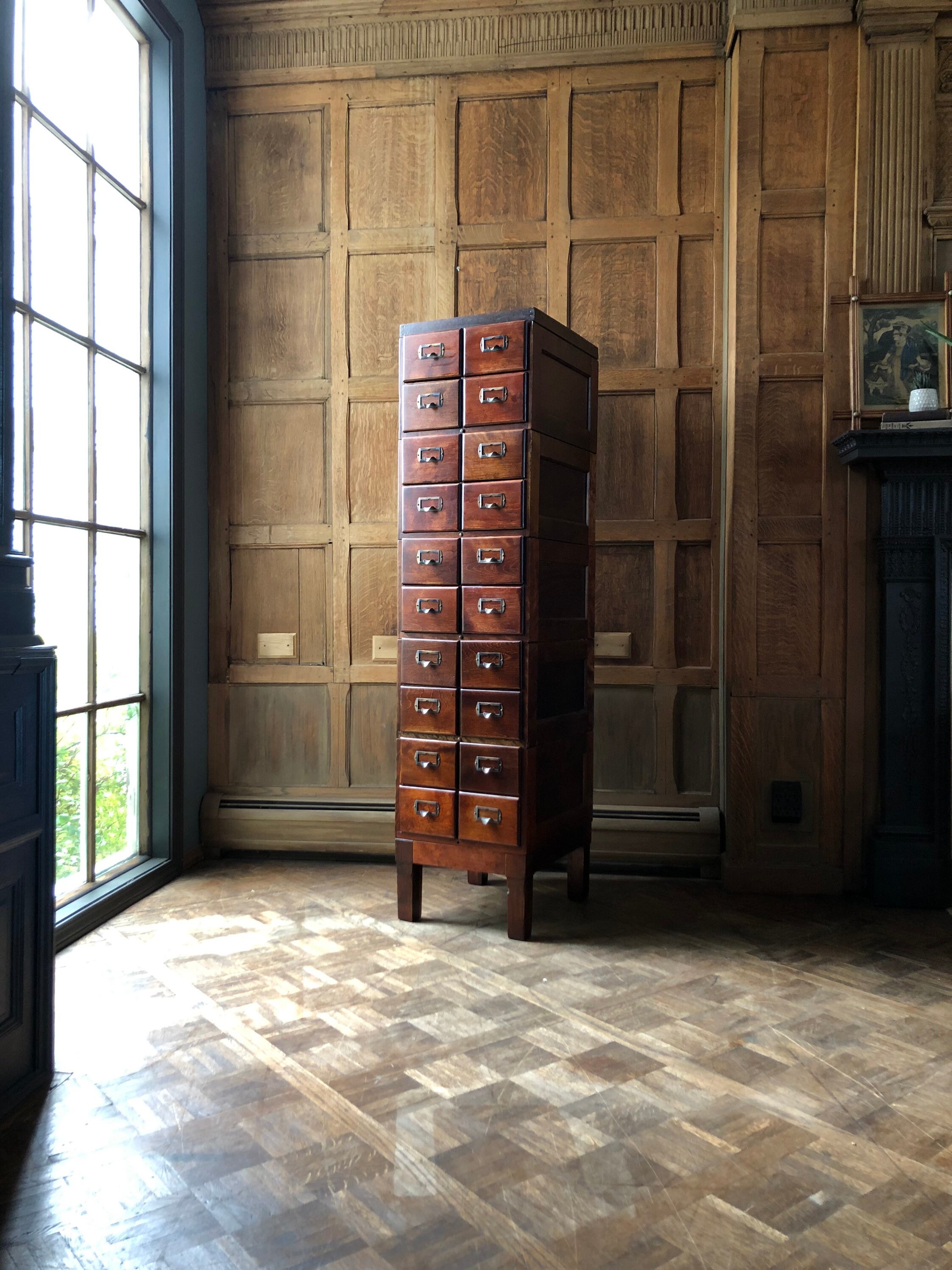 Antique Card Catalog, Large Multi Drawer Cabinet, Antique ...