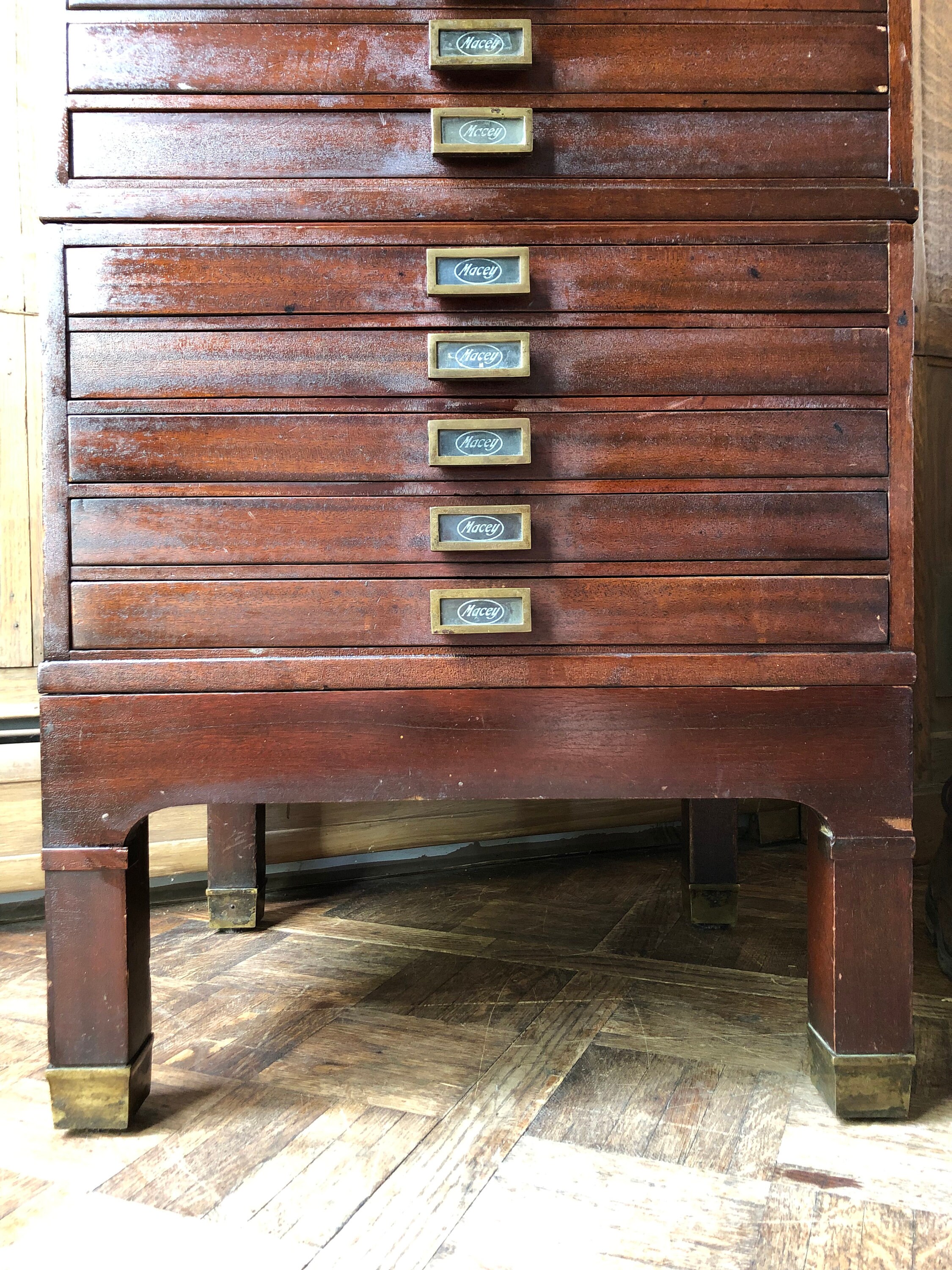 Antique Stacking Flat File Vintage File Vintage