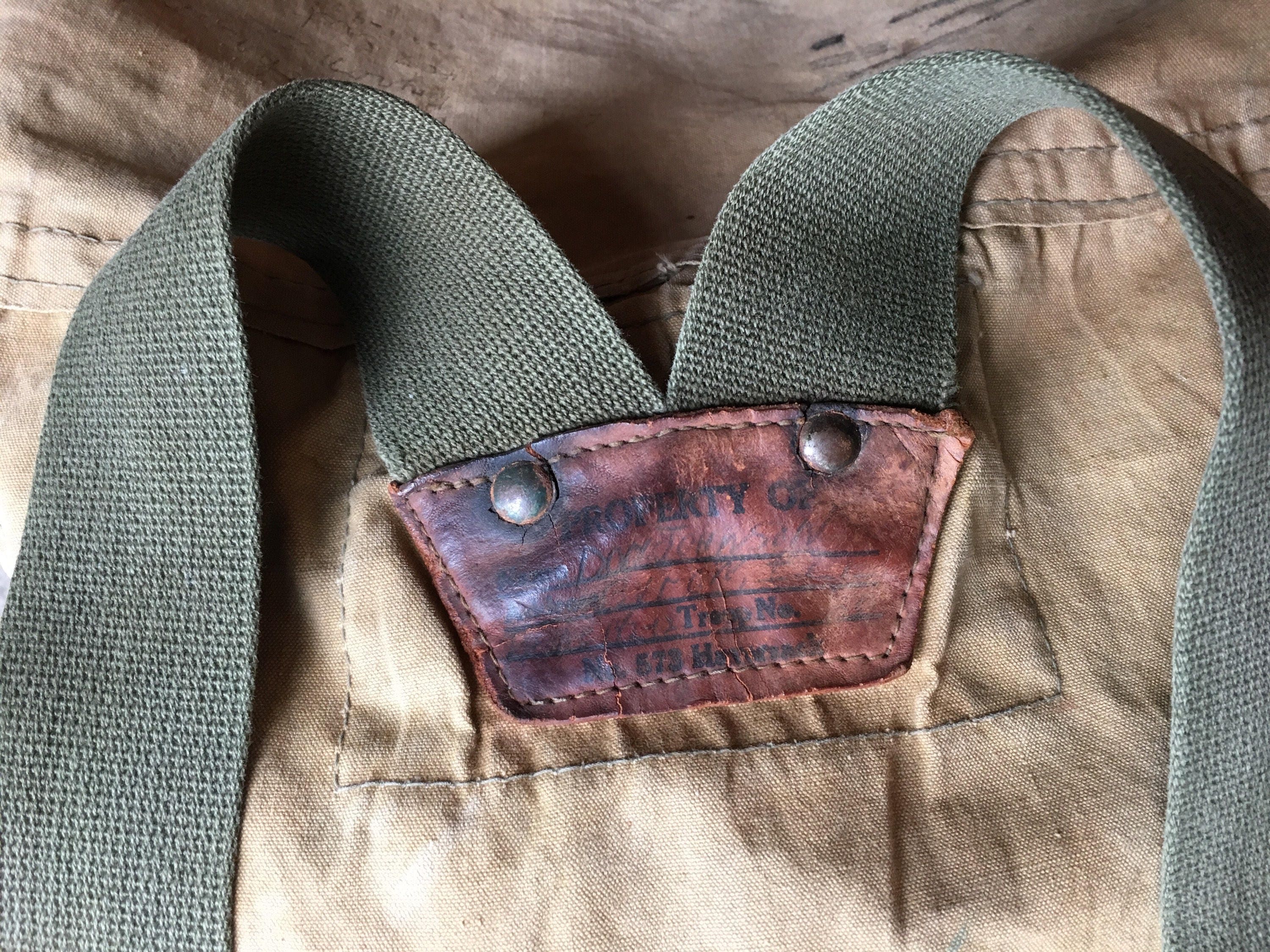 Vintage Boy Scout Backpack, Boy Scouts of America Rucksack, Antique Boy