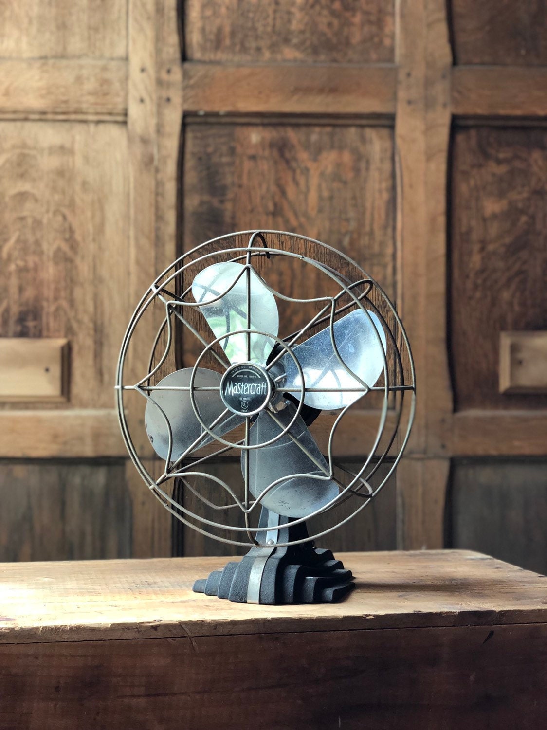 Vintage Desk Fan Mastercraft Small Vintage Fan Industrial Office