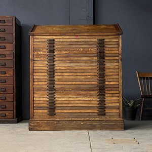 Antique Printers Cabinet, Hamilton Typeset Cabinet, Flat File