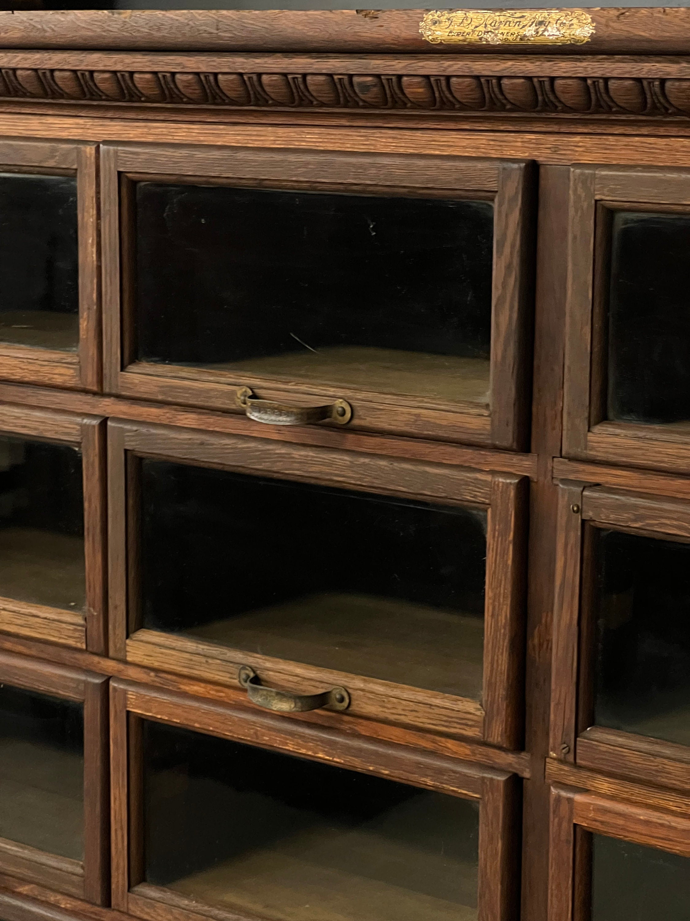 LARGE Antique Apothecary Oak General Store Antique