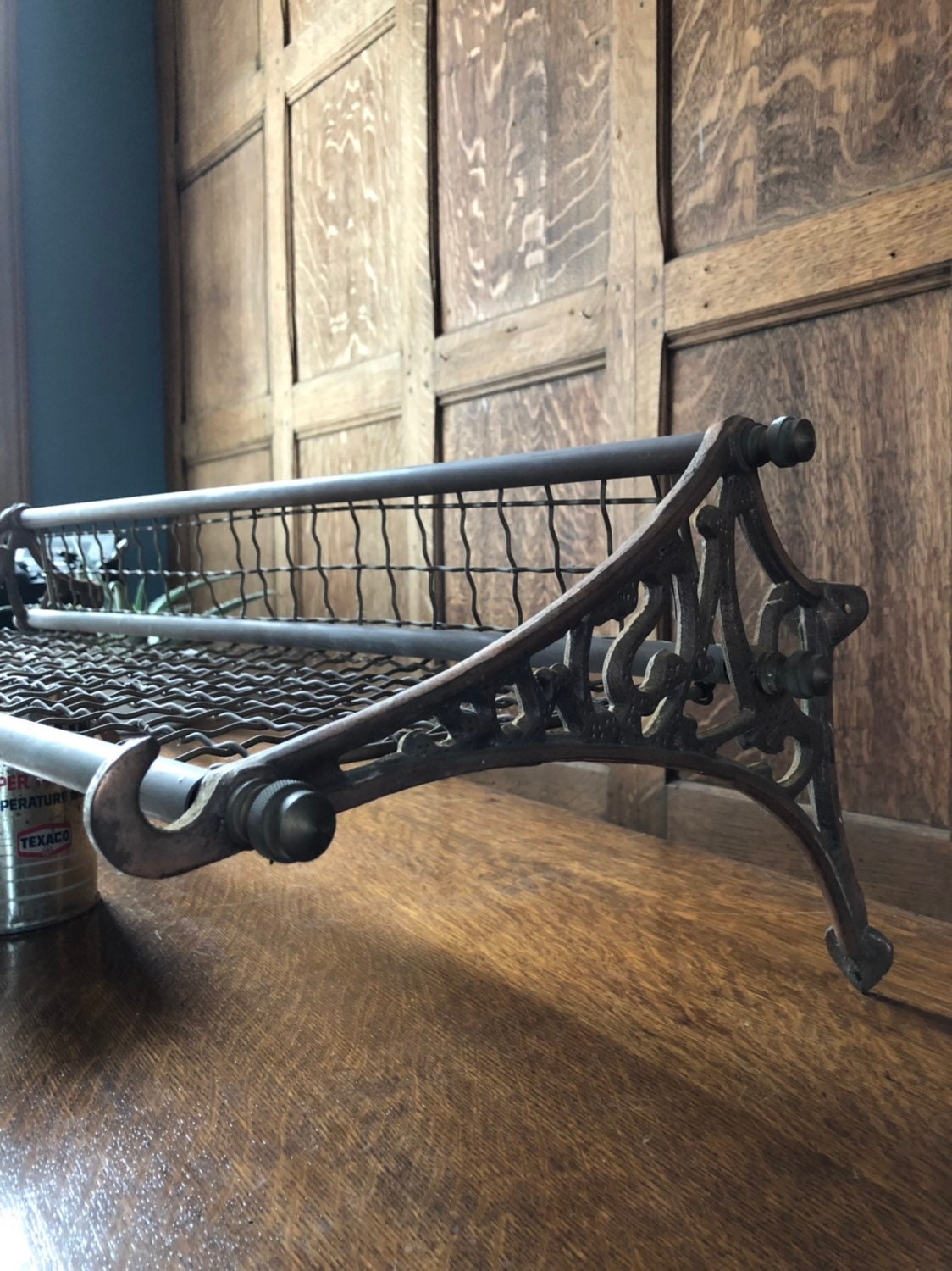 Antique Railroad Luggage Rack, Brass Luggage Rack, Small Brass Bathroom