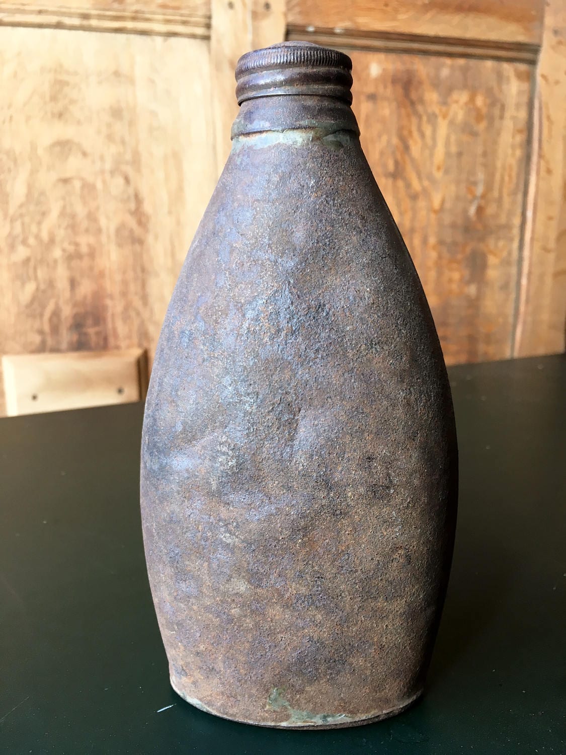 Antique Canteen, Water Canteen, Military Canteen, WWII Canteen, Steel Flask, Camping Decor