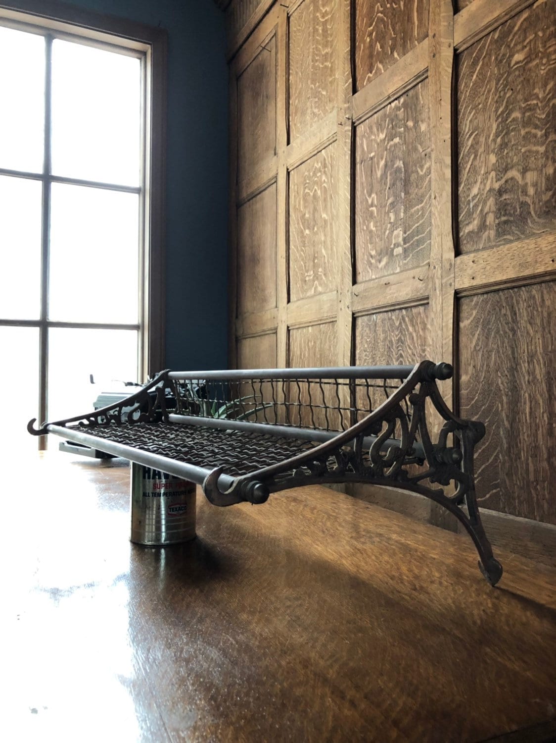 Antique Railroad Luggage Rack, Brass Luggage Rack, Small Brass Bathroom