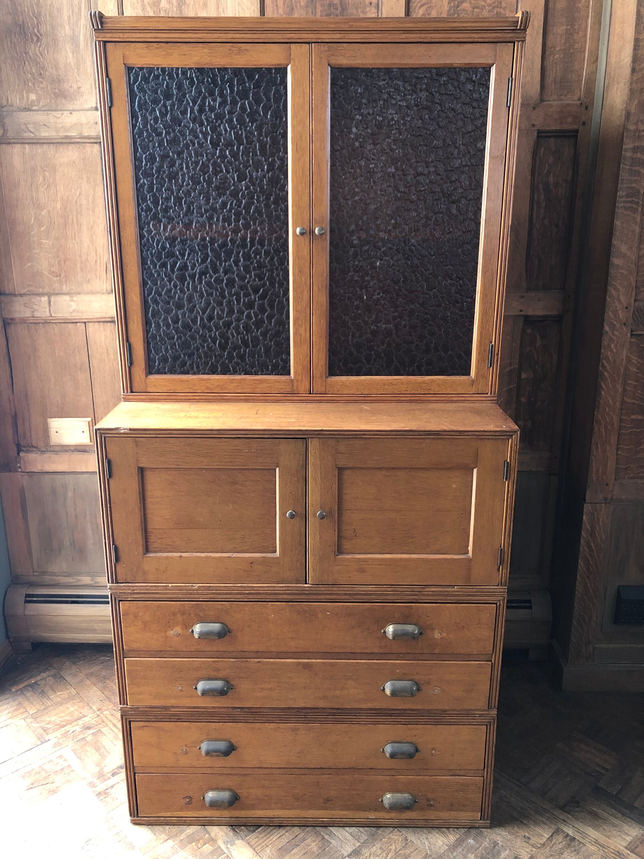 RESERVED - Antique Oak Stacking Cabinet, Oak Flat File ...