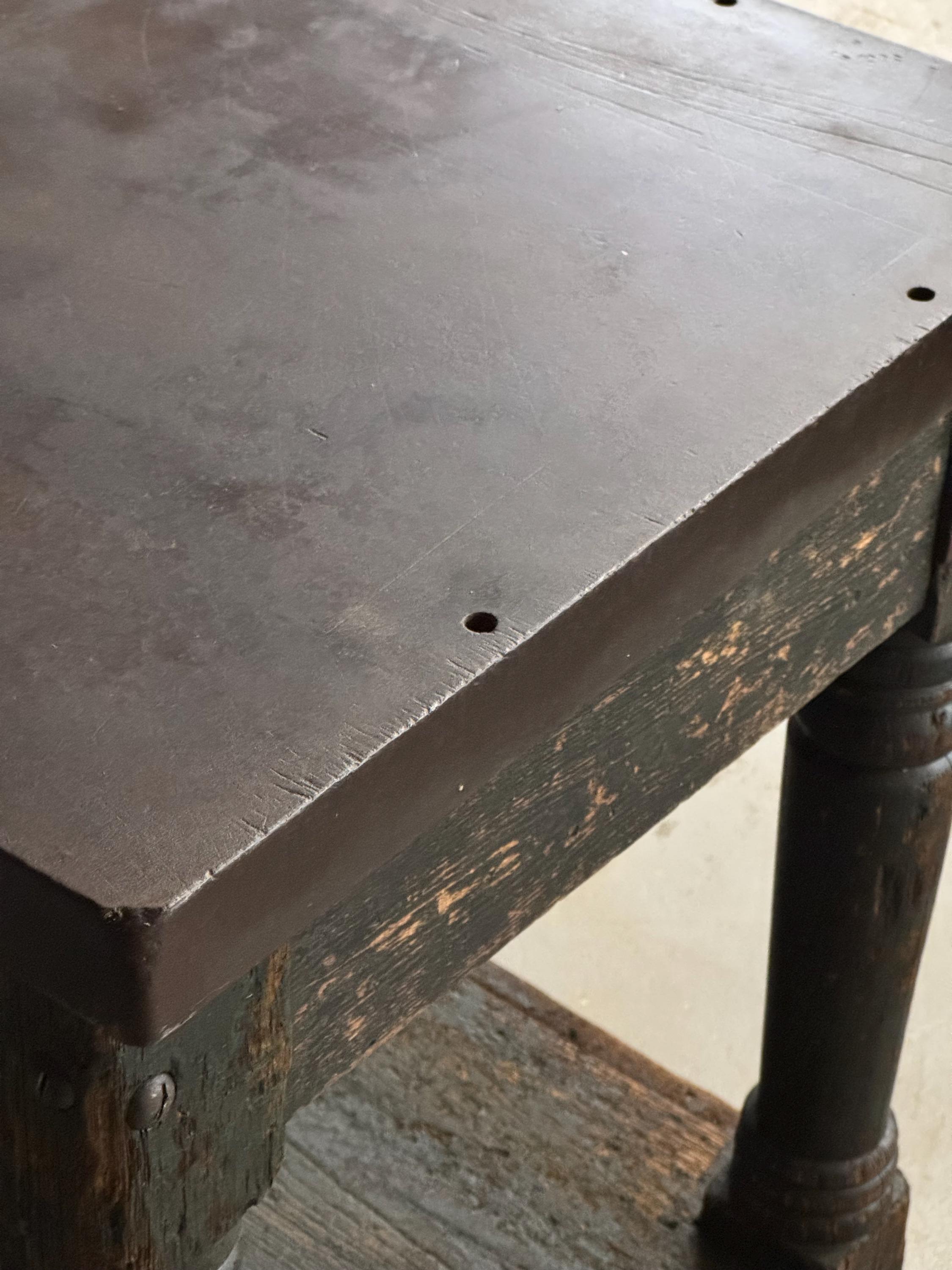 Antique Turtle Table on Casters - Etsy