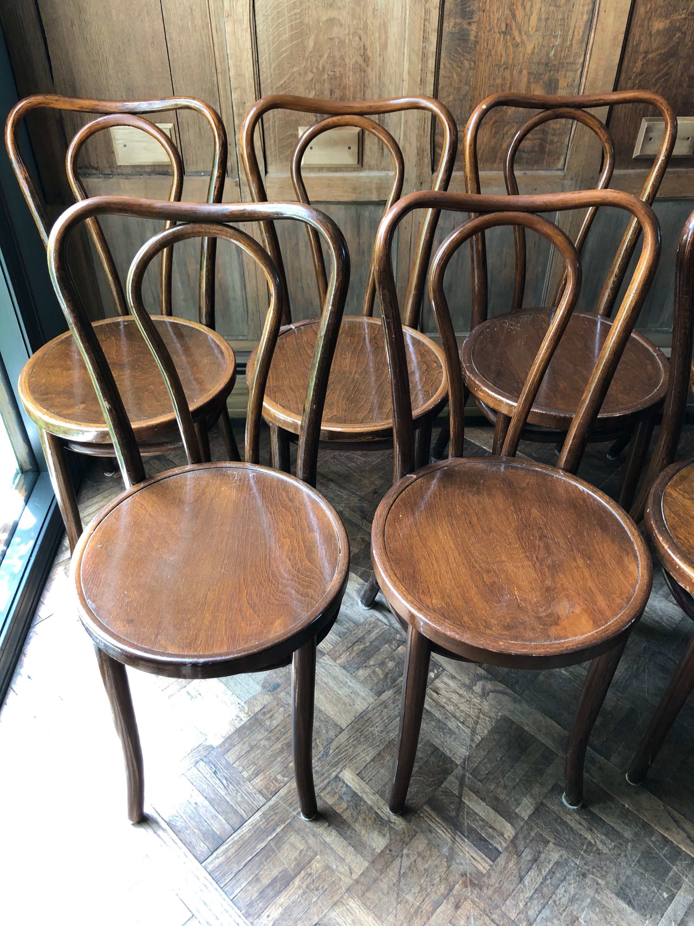 Dining Chairs Set Of 8 Antique Bentwood Chairs, Set of 8 Chairs, Bent Wood Dining Chair Set