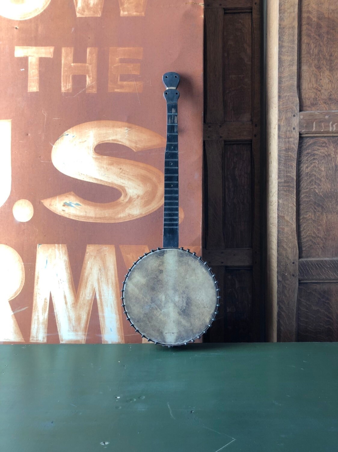 Vintage Banjo, Banjo Decor, Musical Instrument Wall Hanging, Camp Decor