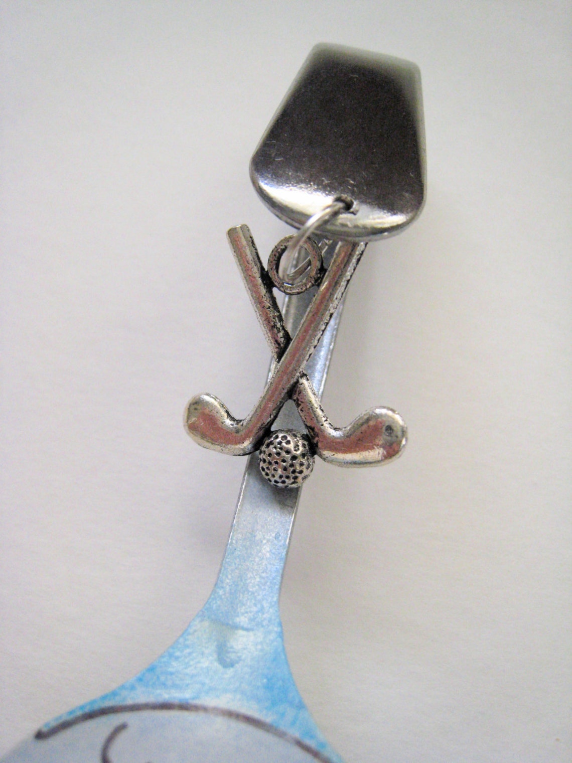 Golf Spoon Hand Painted W/ Golf Clubs and Ball Charm Etsy