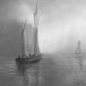 Fine Art Print, Ships Passing in the Night.