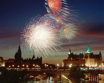 Fine Art Print, vuurwerk, Canada Day, Ottawa Ontario, Canada