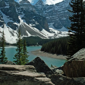 Fine Art Print, Mountain Lake, Landscape, Moraine Lake, Banff  National Park, Alberta Canada