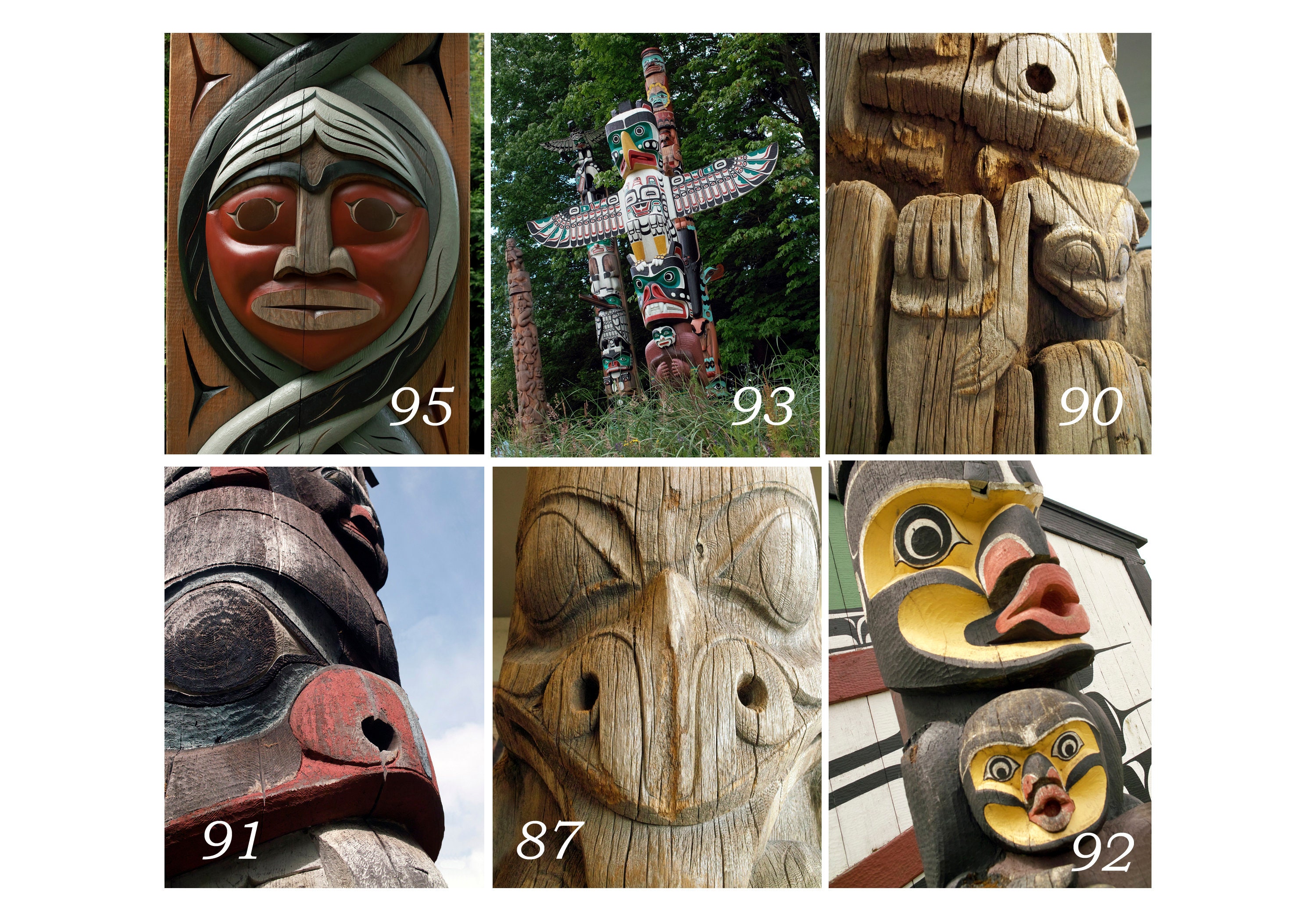 Small Magnets, North West Coast Indian Totems - Etsy Canada