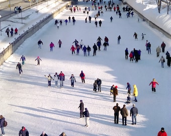 Fine Art Print, Rideau Canal Skating, Stedelijk landschap, Ottawa, Canada