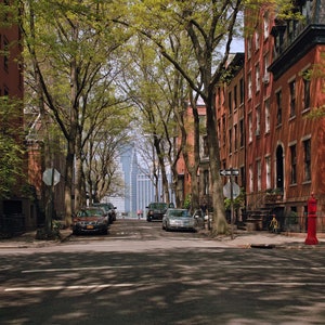 Fine Art Print, Brooklyn Heights, Cranberry Street, Urban Landscape, Brownstone, New York City, USA