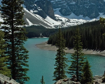 Fine Art Print, Moraine Lake, Mountain Landscape, Banff  National Park, Alberta Canada
