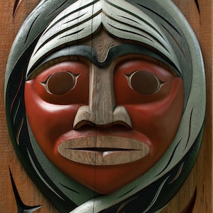 Stampa artistica, Totem della costa nord-occidentale, arte nativa, BC Canada