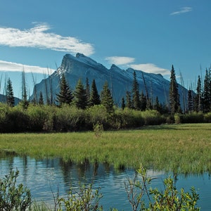 Fine Art print, Rundle Mountain, Banff Alberta, Mountain Landscape, Canada