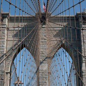 Fine Art Print, Brooklyn Bridge Gothic, New York City, USA