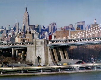 Giclee Print, New York City, Urban Landscape, Manhattan, East River Skyline, USA