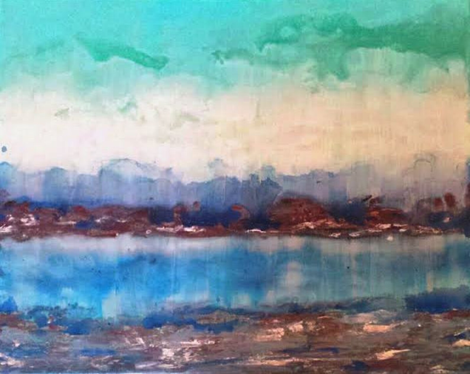 Original Abstract Acrylic Painting16x20 Calm Etsy