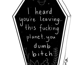 Leaving Coffin Sticker