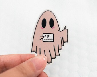 FU Disrespectfully Ghost Vinyl Sticker