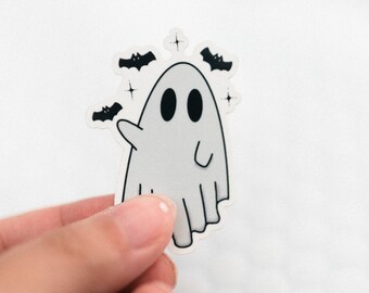 Ghost with Bat Friends Vinyl Sticker