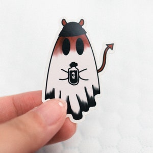 Devilish Ghost Vinyl Sticker